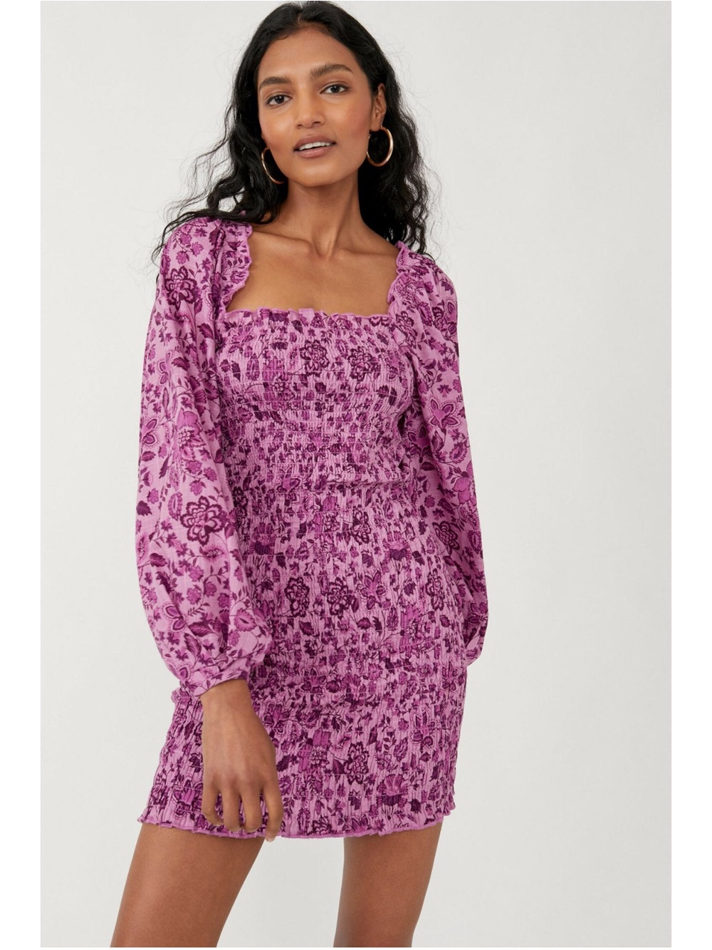 Free People Smock It To Me Mini Dress Sz M